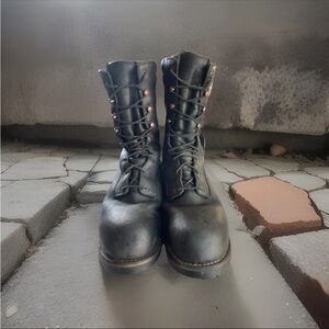 Red Wing Shoes Black Leather Boots